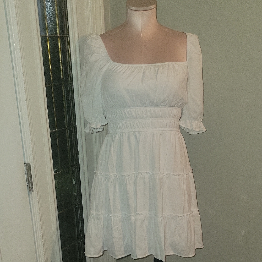 White Mini Dress Size S